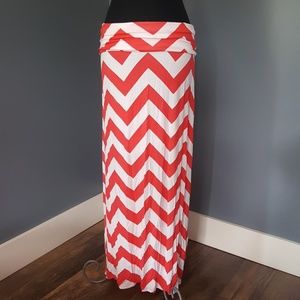 A.N.A. Chevron maxi skirt